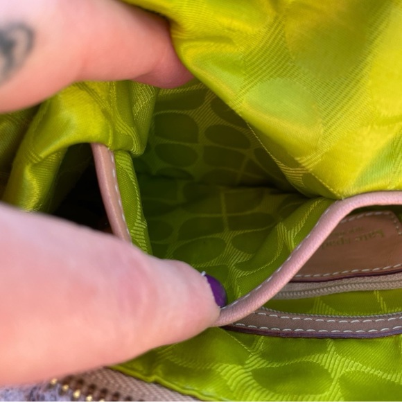 *VINTAGE* KATE SPADE Multicolor Abstract Polka Dot Hobo Purse Bag - Picture 9 of 15